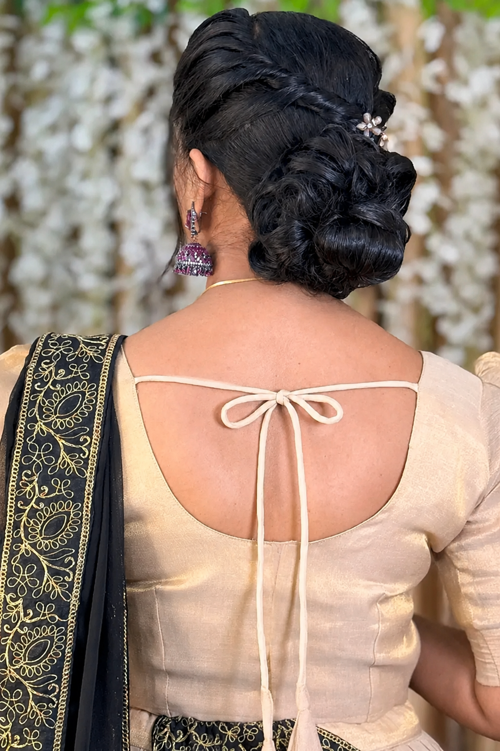Classic Ivory Lehenga with Designer Black Dupatta